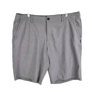 Mens O'Neil Gray Hybrid Chino Shorts Drawstring Polyester Stretch 11.5" Inseam 3